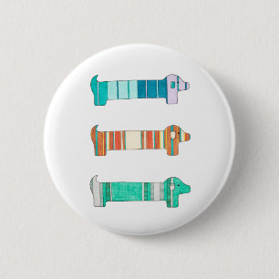 Pinback-Taste für 3-Dackel-Studie #1 Button