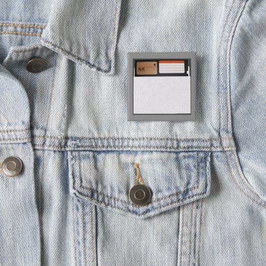 Pinback-Taste für 5,25-Zoll-Diskettenelemente Button (Beispiel)