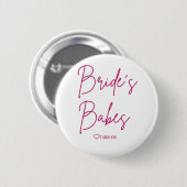 Pinback-Taste für Bride's Babes Junggeselinnen-Abs Button (Vorne & Hinten)
