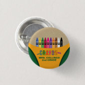 Pinback-Taste für Crayon Coloring-Party Button (Vorne & Hinten)