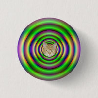 Pinback-Taste für grünen Torus-Tunnel + Katze