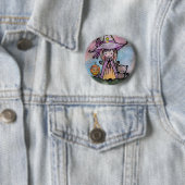 Pinback-Taste für kleine Hexe und Katze Button (Beispiel)