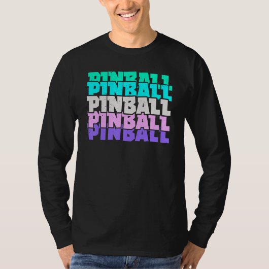Pinball Arcade Games Video Game Gaming Gamer T-Shirt (Vorderseite)