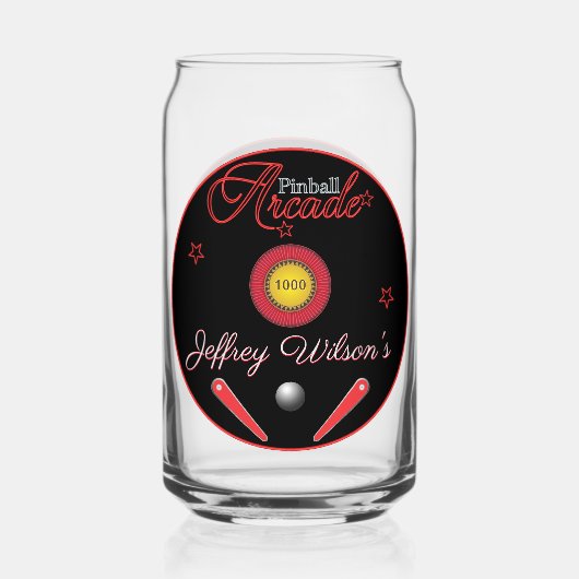 Pinball Arcade Trinkbehälter Beer Dosenglas (Rückseite)