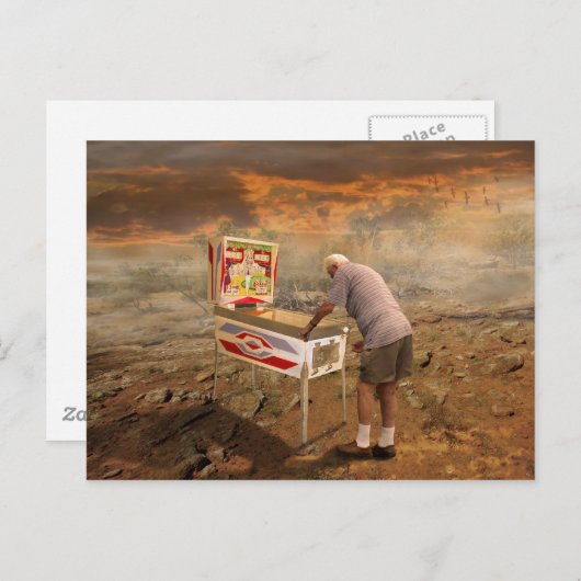 Pinball-Assistent Postkarte (Vorne/Hinten)