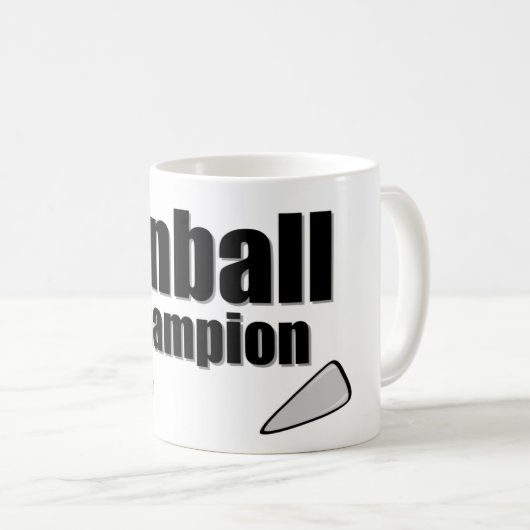 Pinball Champion Kaffeetasse (VorderseiteRechts)