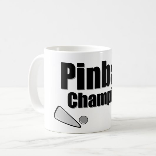 Pinball Champion Kaffeetasse (Vorderseite Links)