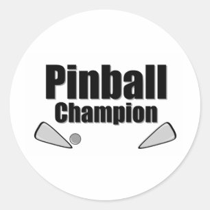 Pinball Champion Runder Aufkleber