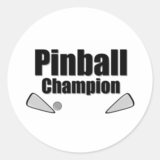 Pinball Champion Runder Aufkleber (Vorderseite)