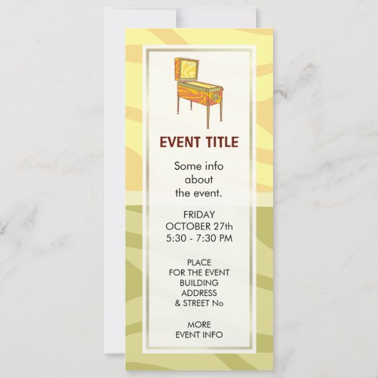 Pinball Einladung (Rückseite)