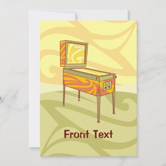 Pinball Einladung (Vorderseite)