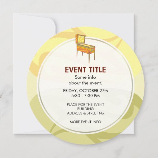 Pinball Einladung (Rückseite)