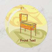 Pinball Einladung (Vorne/Hinten)