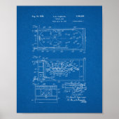 Pinball Game Patent - Blueprint Poster (Vorne)