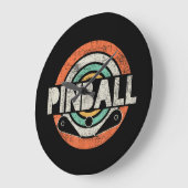 Pinball Game Vintag Große Wanduhr (Winkel)