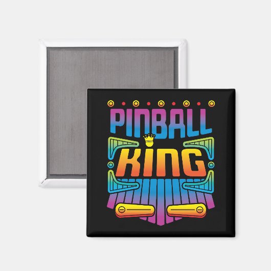 Pinball King Arcade Game Player Magnet (Vorderseite/Rückseite)