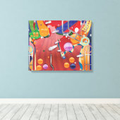 Pinball Leinwanddruck (Insitu (Holzboden))