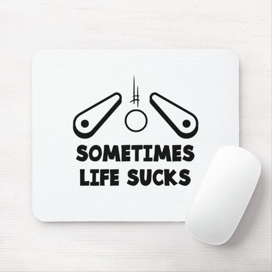Pinball Life Sind zum Kotzen schwarzen Text Mousepad (Mit Mouse)