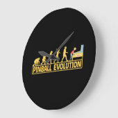 Pinball machine Arcade Evolution Retro Funny Große Wanduhr (Winkel)