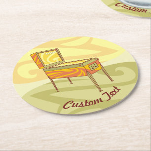 Pinball-Maschine Rundpapier Untersetzer