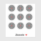 Pinball-Maschine "Ziel" Design Rundkleber Aufkleber (Blatt)