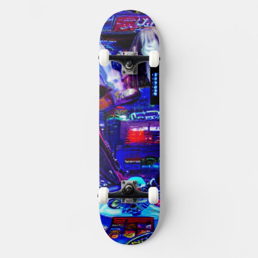 Pinball "Neon Ghost Rider Anime" Skateboard (Vorderseite)