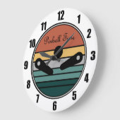 Pinball Player Akryllische Rundwand-Uhr Nr. 7 Große Wanduhr (Winkel)