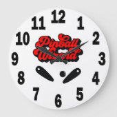 Pinball-Player - Runde Wall-Clock #8 Große Wanduhr (Vorderseite)