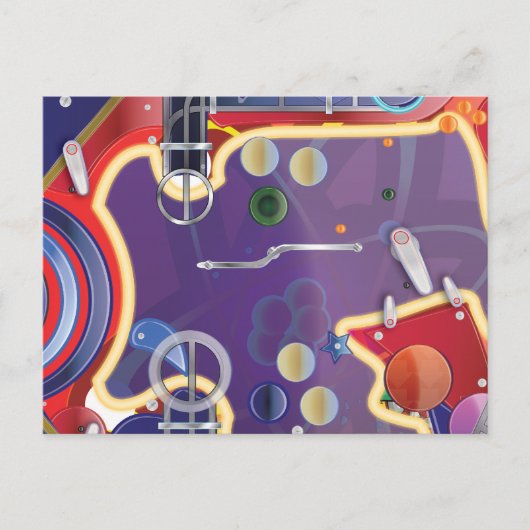 Pinball Postkarte (Vorderseite)