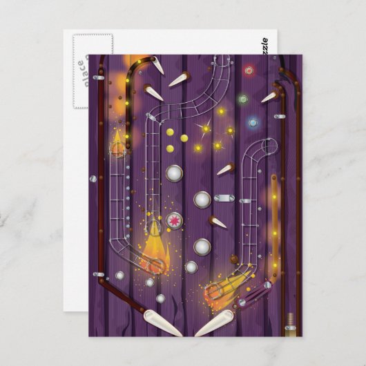 Pinball Postkarte (Vorne/Hinten)