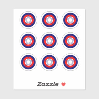 Pinball Rot/Weiß/Blau "Star" Round-Target-Aufklebe Aufkleber