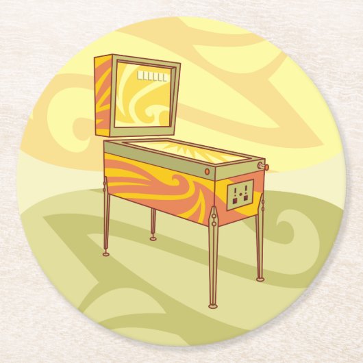 Pinball Runder Pappuntersetzer (Vorderseite)