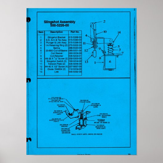 Pinball-Slingshot Poster (Vorne)