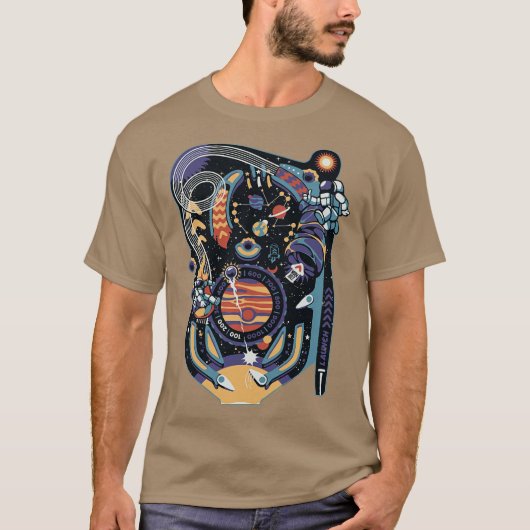 Pinball Space Machine by Tobe Fonseca T-Shirt (Vorderseite)