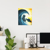 Pinball-Surfmaschine Poster (Heimbüro)