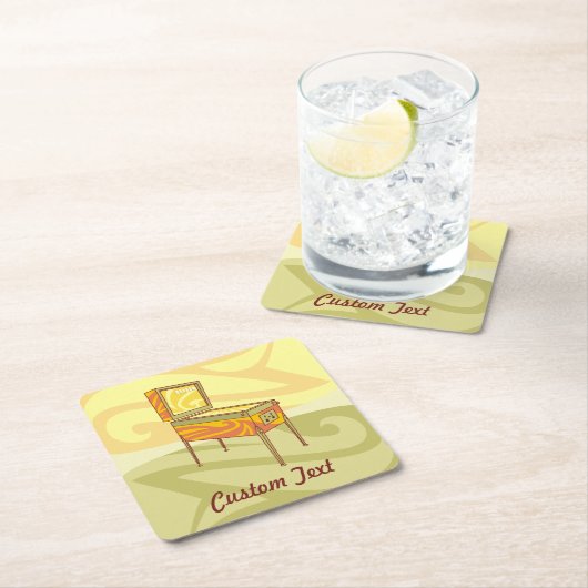 Pinball-Untersetzer Rechteckiger Pappuntersetzer (Vor Ort)