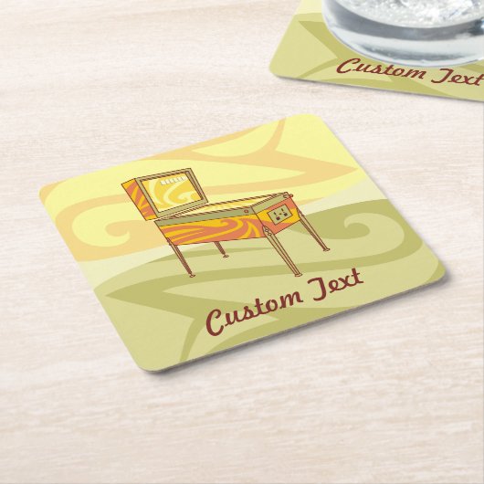 Pinball-Untersetzer Rechteckiger Pappuntersetzer (angewinkelt)