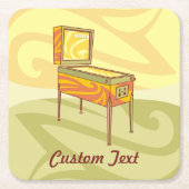 Pinball-Untersetzer Rechteckiger Pappuntersetzer (Vorderseite)