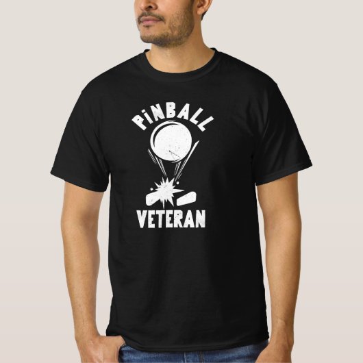 Pinball Veteran Player T-Shirt (Vorderseite)
