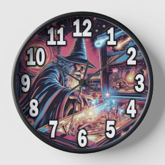Pinball-Wanduhr mit Holzrahmen #2 Uhr
