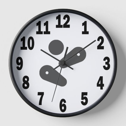 Pinball-Wanduhr mit Holzrahmen #3 Uhr (Vorderseite)