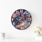Pinball Wizard Player Akryllische Rundwall Clock # Große Wanduhr (Zuhause)