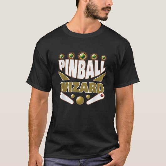 Pinball Wizard Retro Vintage Arcade Game Machine L T-Shirt (Vorderseite)
