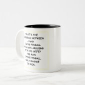 PINBALL ZWEIFARBIGE TASSE (Vorderseite Links)