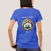 PINBOYS grundlegender Weiß-Brief an Frauen T-Shirt (Rückseite)