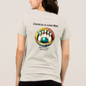 PINBOY's Women's BLACK Letter Tri-Blend Shirt (Rückseite)