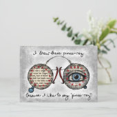 Pince-Nez-Grußkarte Karte (Stehend Vorderseite)