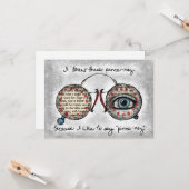 Pince-Nez-Grußkarte Karte (Vorderseite/Rückseite Beispiel)