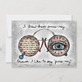 Pince-Nez-Grußkarte Karte