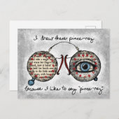 Pince-Nez Postcard Postkarte (Vorne/Hinten)